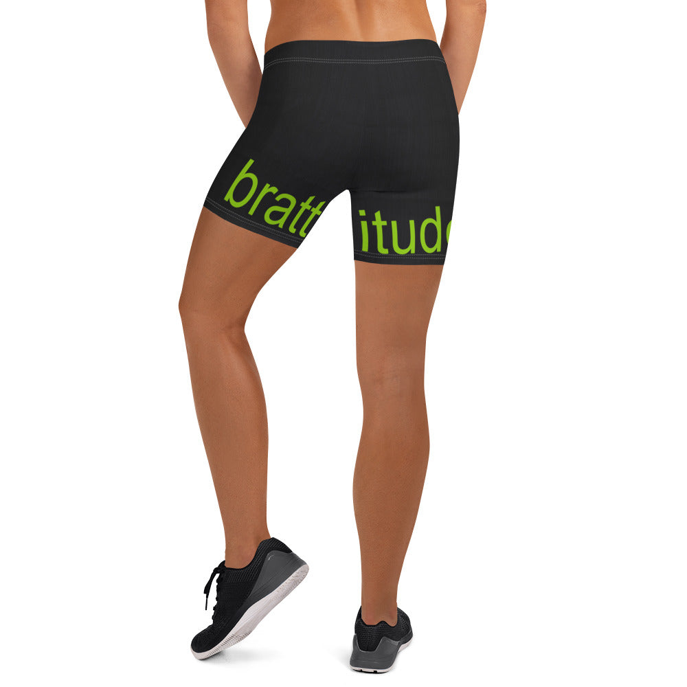 Brat Green Girls' Shorts. Black Gym Shorts. Lime Green Workout Shorts. WickedYo.